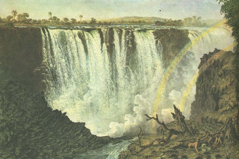william r clark ett av livingstones storsta ognblick i afrka var da han i november 1855 upptackte victoria fallen i zambeiftoden Norge oil painting art